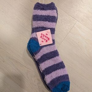 Striped Purple and Blue Socks
